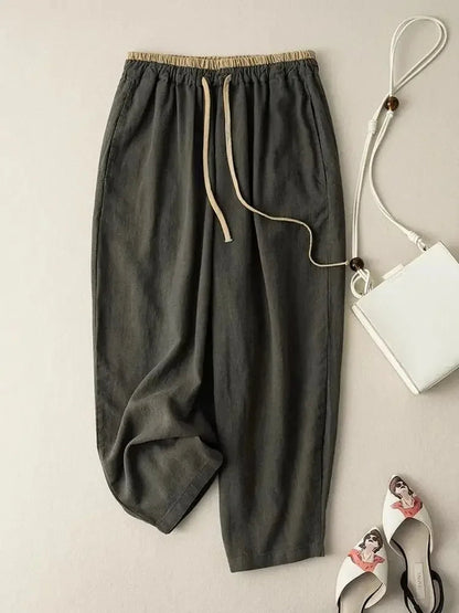 Annalisa | Pantalón bombacho de lino suave — Imagen 4