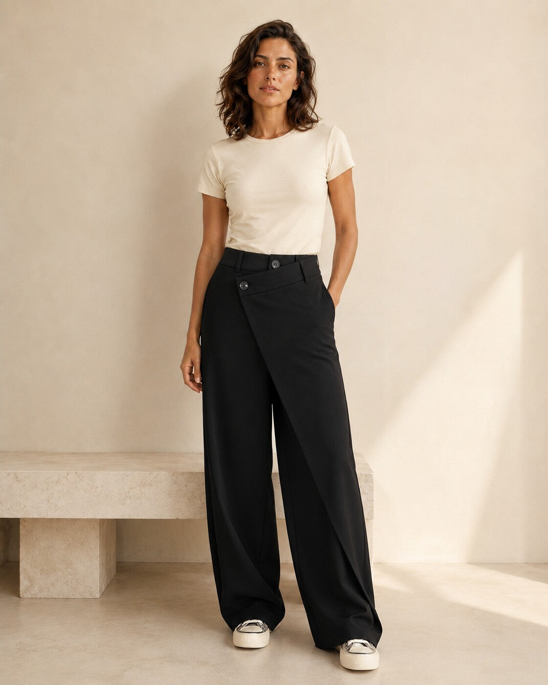 Elettra | Pantalón cómodo de pernera ancha — Imagen 1