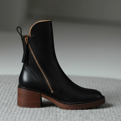 Pernelle | Botas de piel con tacón cuadrado